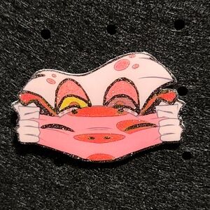 Angel Dust And Fat Nuggets Glitter Pin - Hazbin Hotel